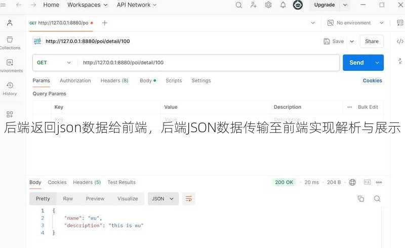 后端返回json数据给前端