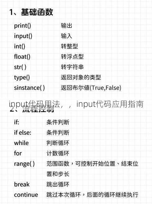 input代码用法