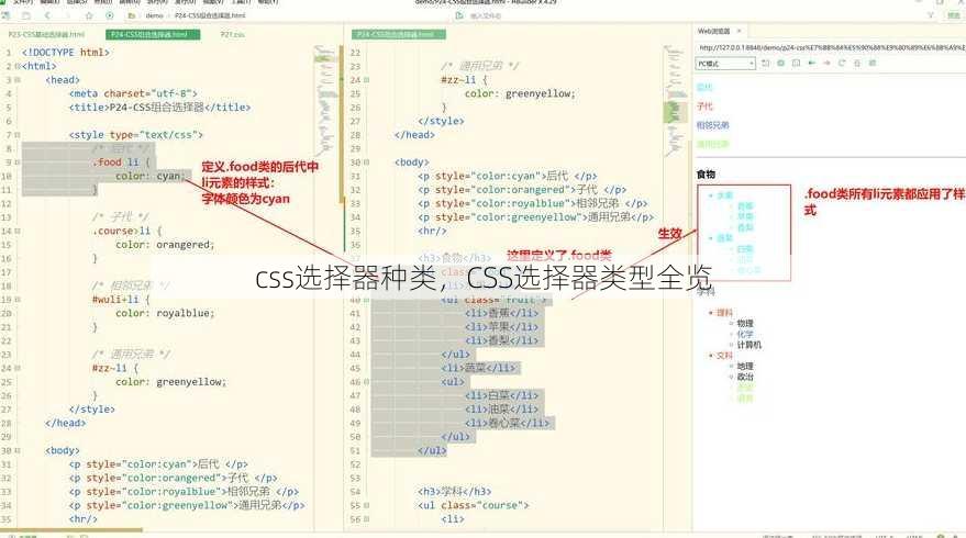 css选择器种类