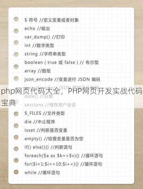 php网页代码大全