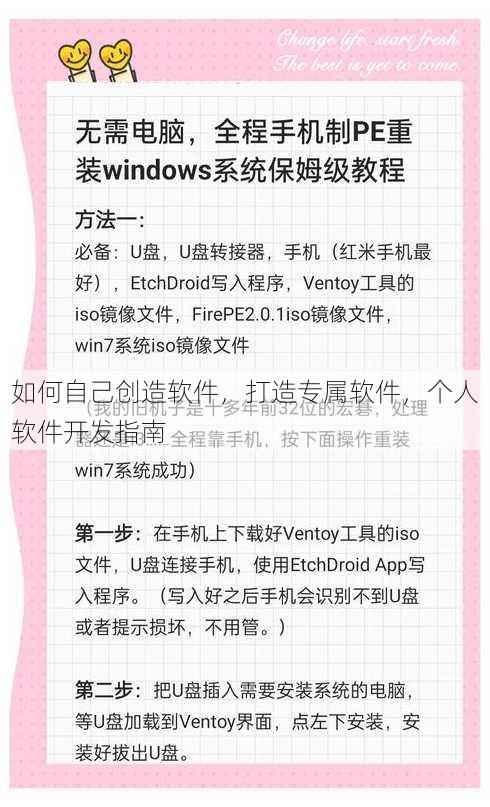 如何自己创造软件