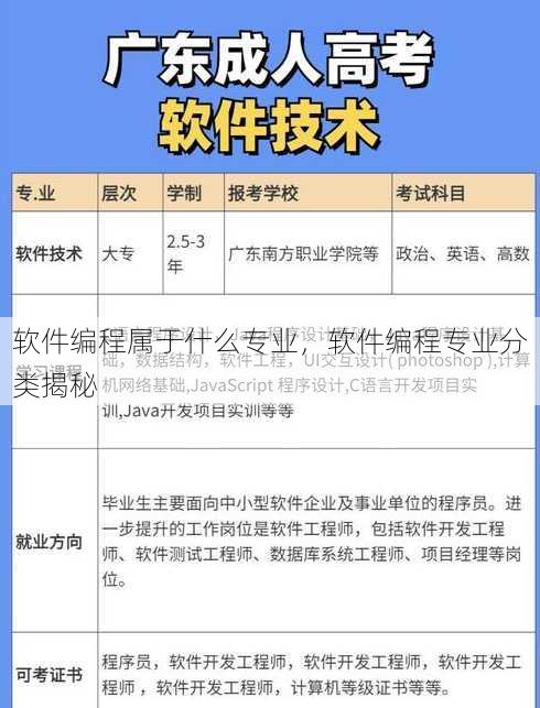 软件编程属于什么专业