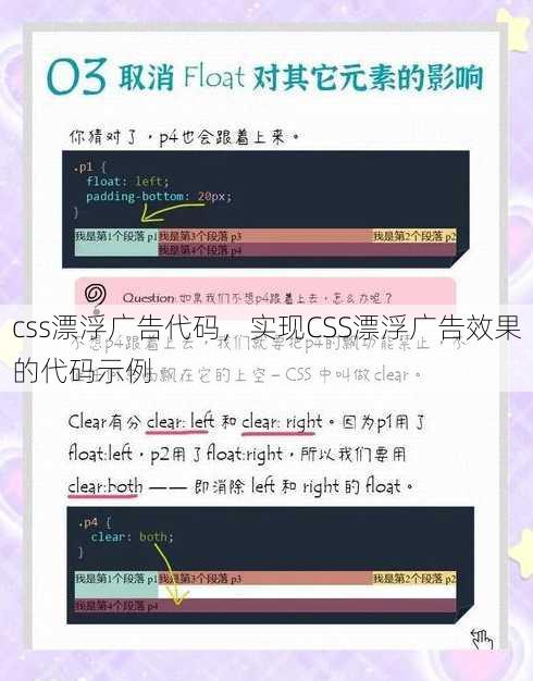 css漂浮广告代码