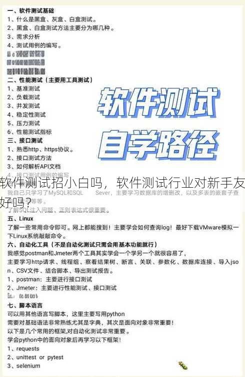 软件测试招小白吗