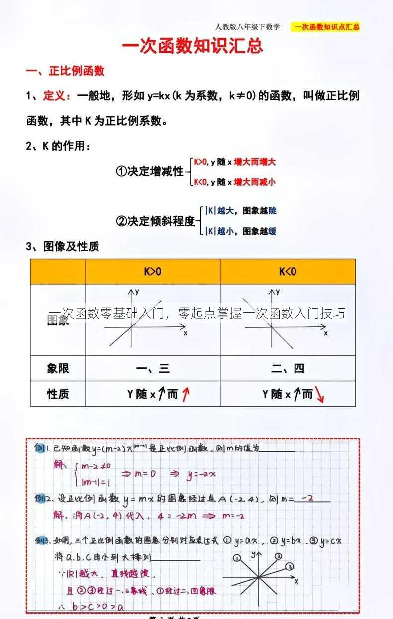 一次函数零基础入门