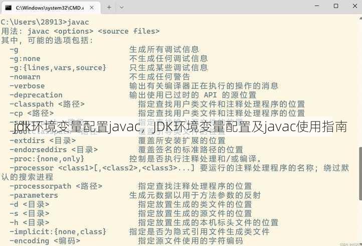 jdk环境变量配置javac