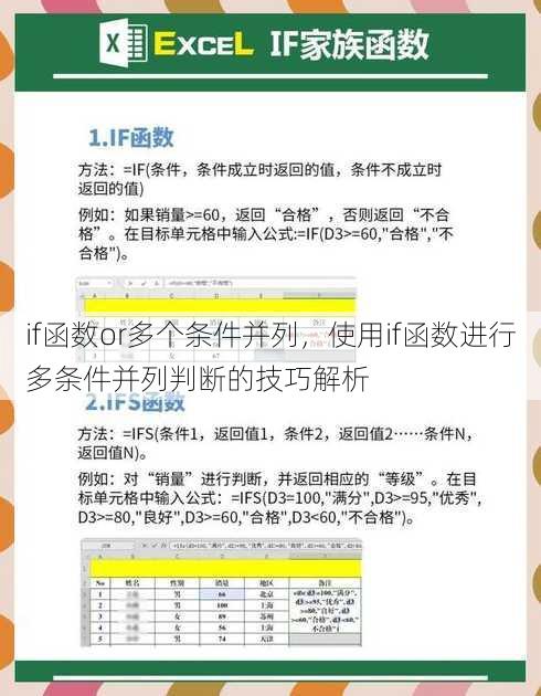 if函数or多个条件并列