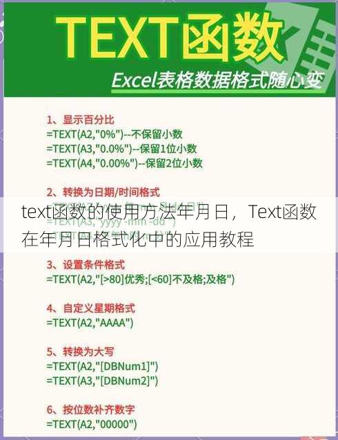text函数的使用方法年月日