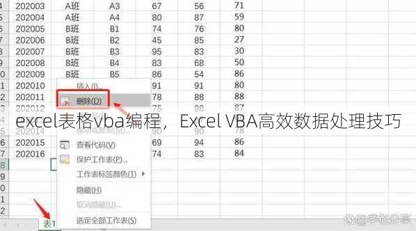 excel表格vba编程