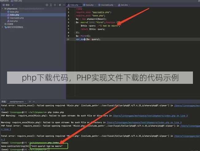 php下载代码