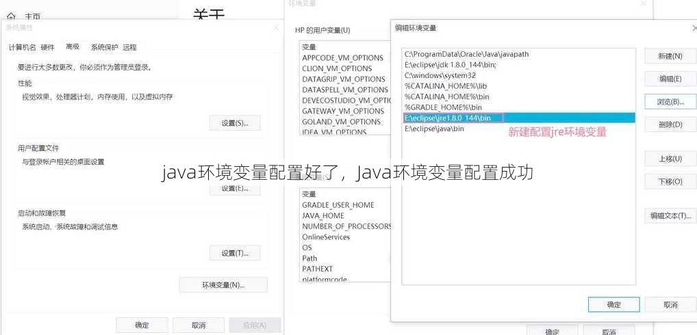 java环境变量配置好了