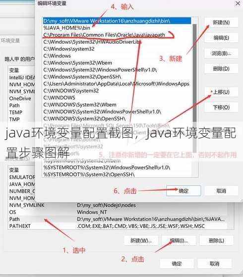 java环境变量配置截图