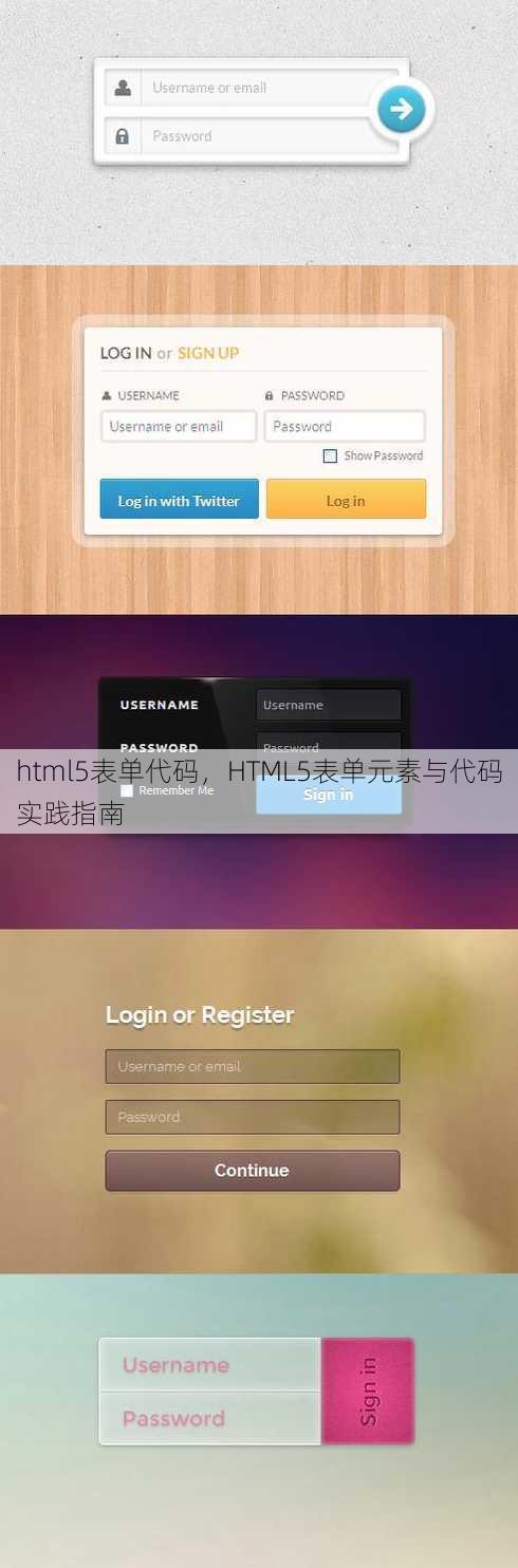 html5表单代码