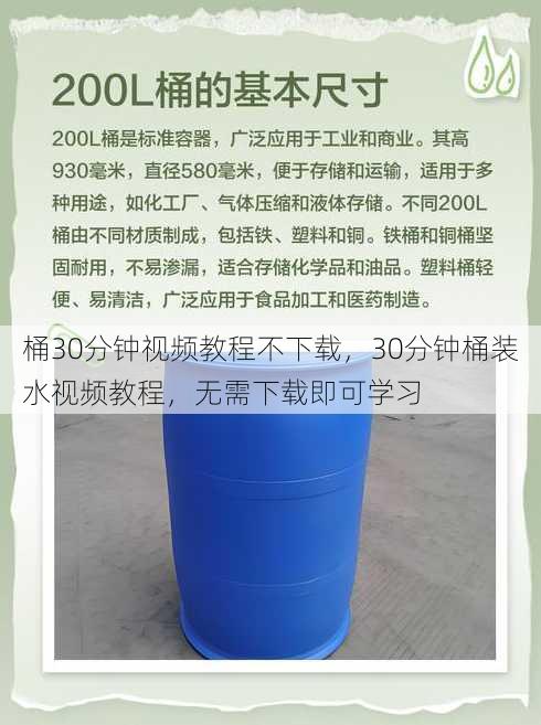 桶30分钟视频教程不下载