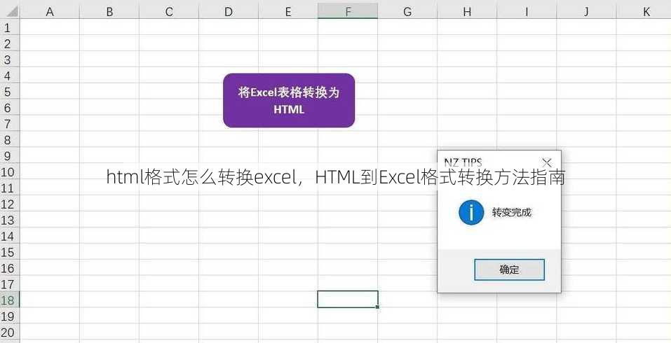 html格式怎么转换excel