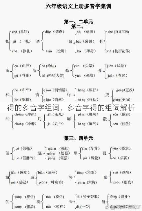 得的多音字组词