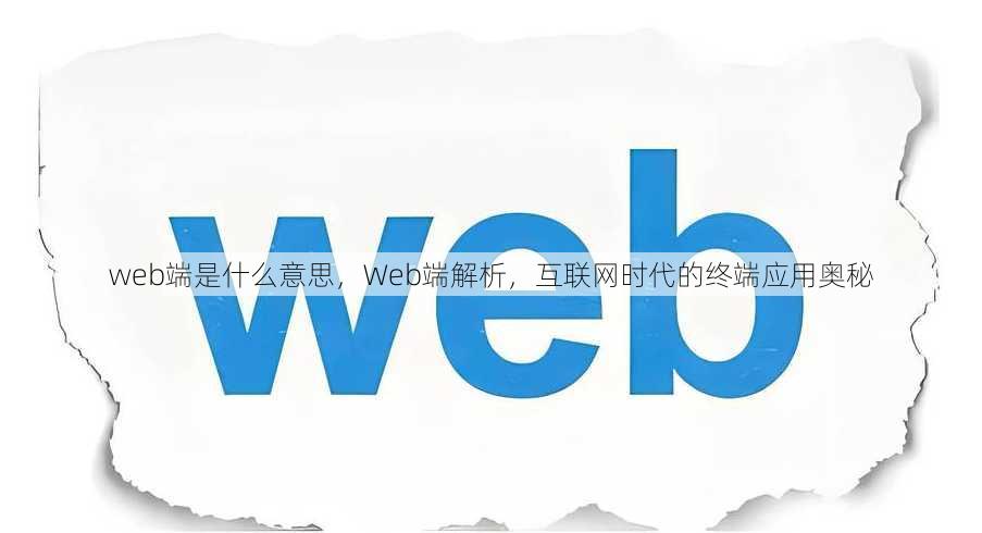 web端是什么意思