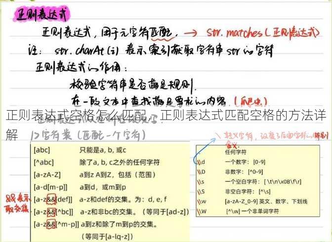 正则表达式空格怎么匹配