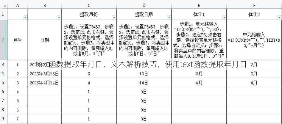 text函数提取年月日