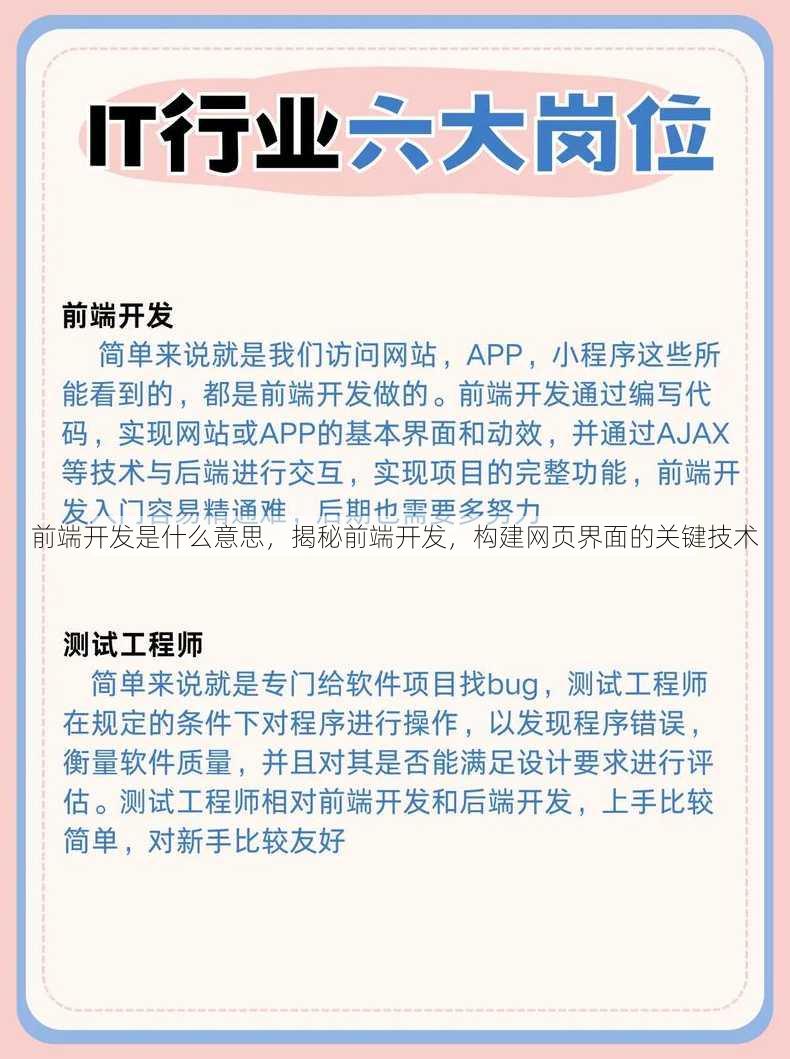 前端开发是什么意思