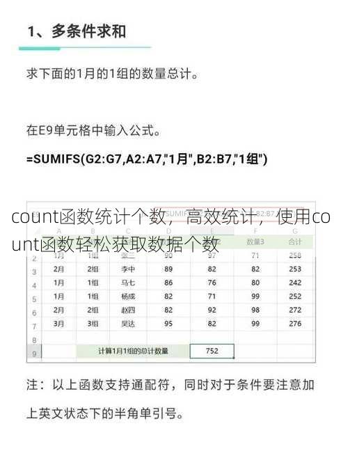 count函数统计个数