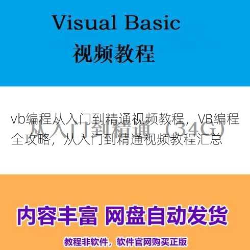 vb编程从入门到精通视频教程