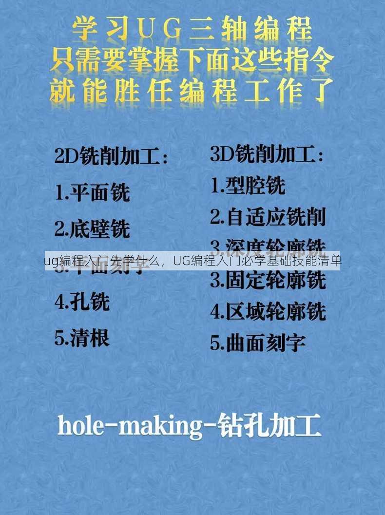 ug编程入门先学什么