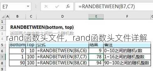 rand函数头文件