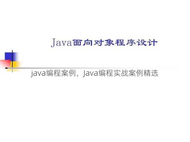 java编程案例