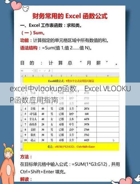 excel中vlookup函数