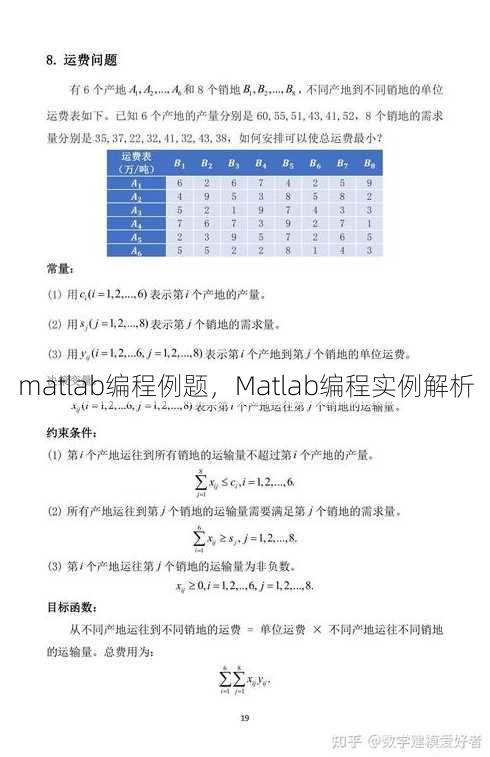 matlab编程例题