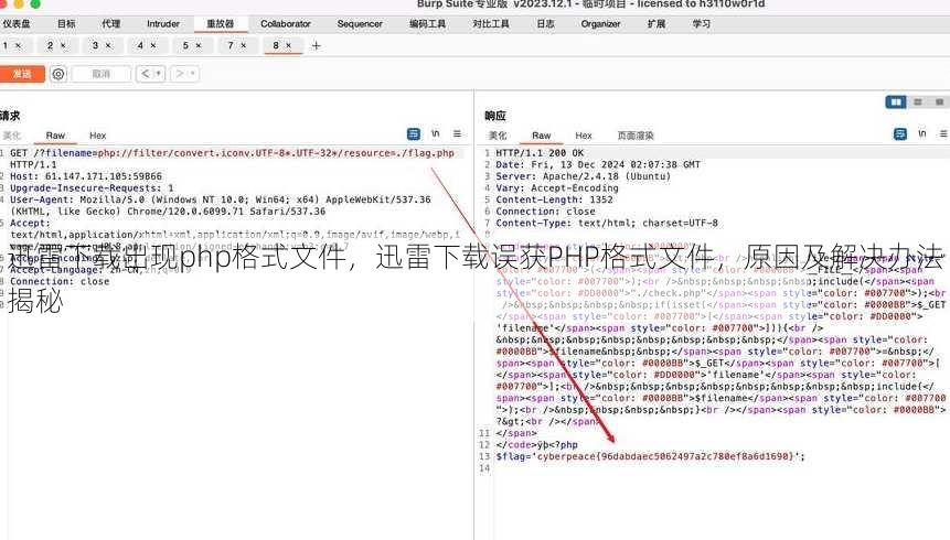迅雷下载出现php格式文件