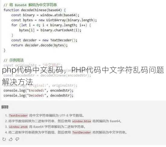 php代码中文乱码