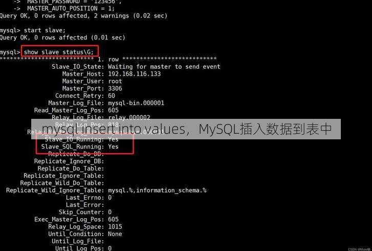 mysql insert into values