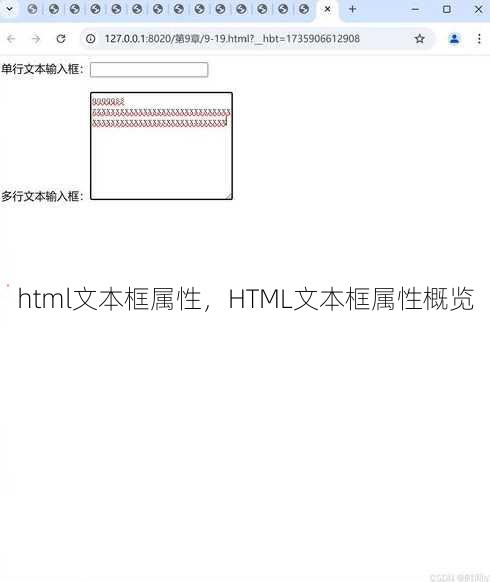 html文本框属性