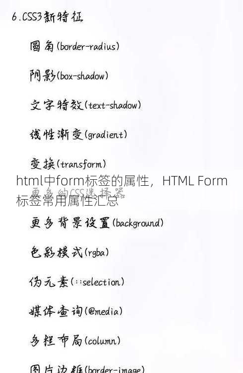 html中form标签的属性