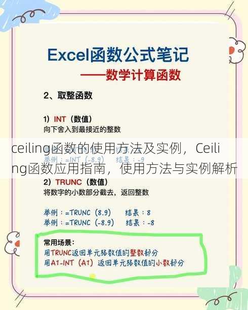 ceiling函数的使用方法及实例