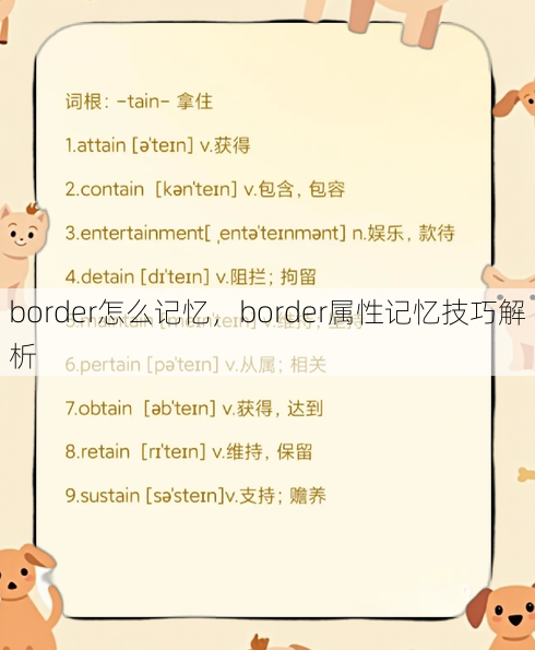 border怎么记忆