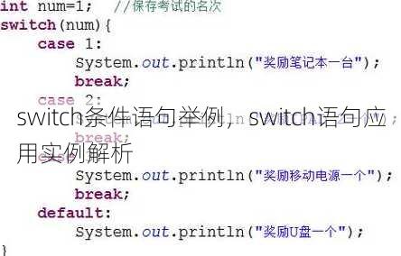 switch条件语句举例