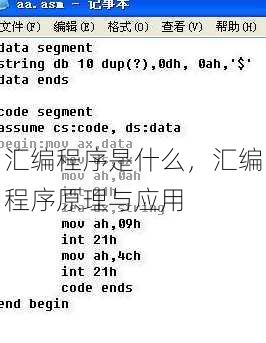 汇编程序是什么