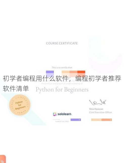 初学者编程用什么软件