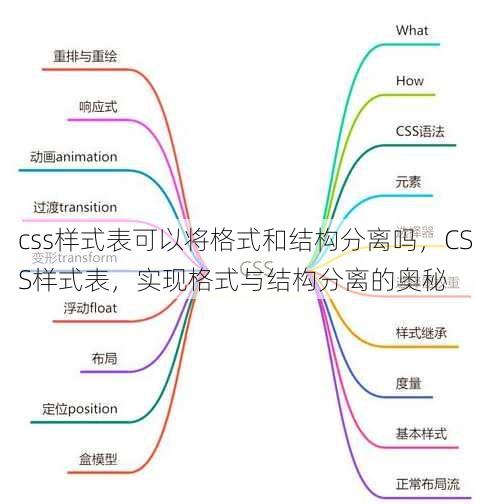 css样式表可以将格式和结构分离吗