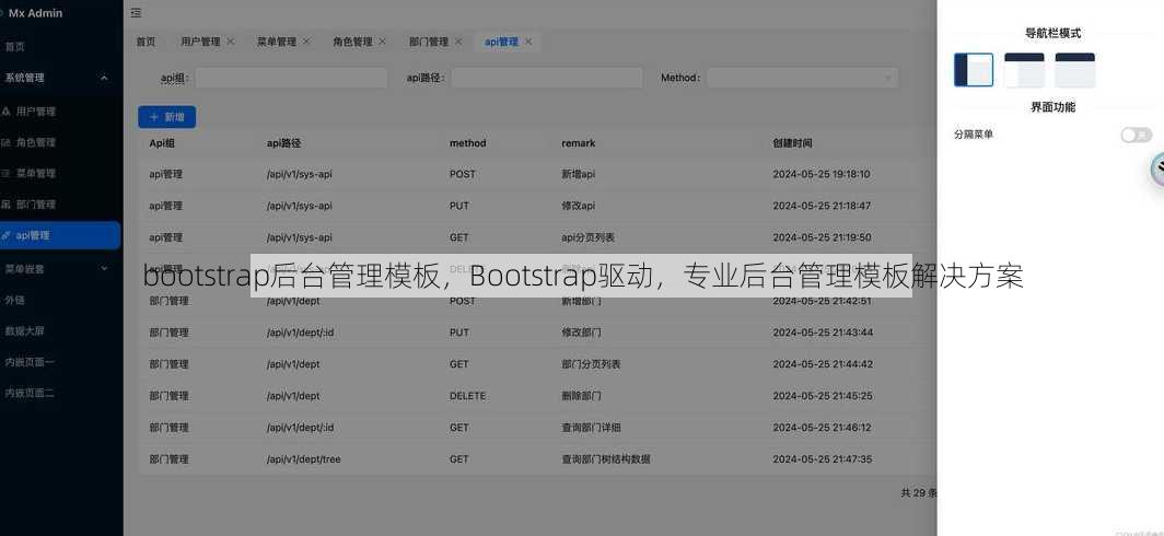 bootstrap后台管理模板