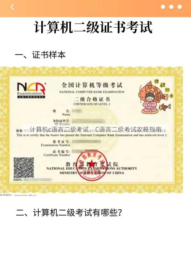 计算机c语言二级考试