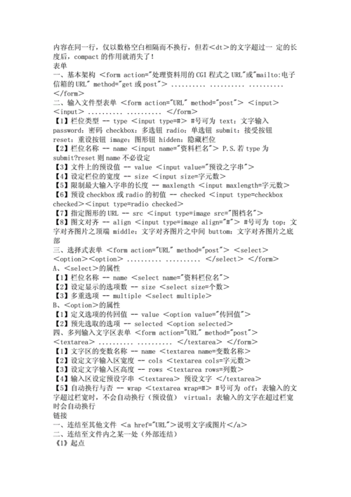 html网页代码大全的阅读