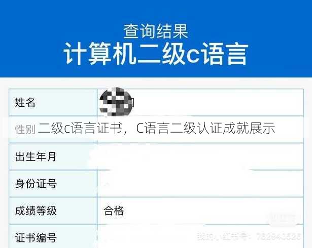 二级c语言证书