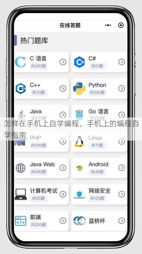 怎样在手机上自学编程