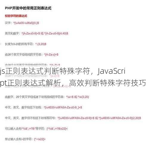 js正则表达式判断特殊字符
