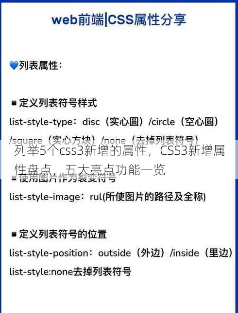列举5个css3新增的属性