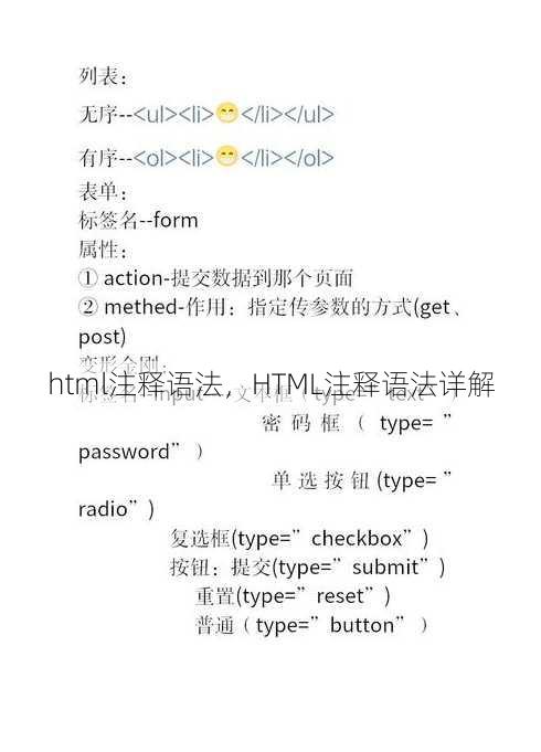 html注释语法